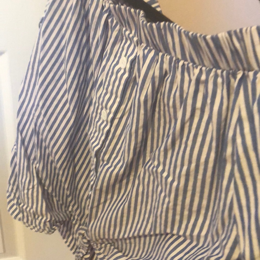 Striped button down blouse - Picture 3 of 3